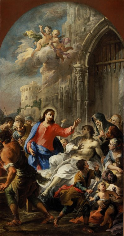 Raising of the Son of the Widow of Nain by Martino Altomonte